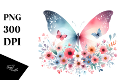 Cute Butterfly Silhouettes, Transparent PNG Product Image 1