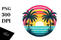 Retro Tropical Rainbow Sunset, 20 oz Tumbler Product Image 1