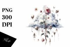 Simple Undead Watercolor Clipart PNG Product Image 1