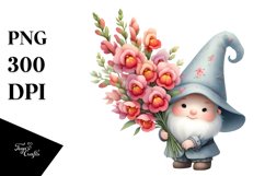 Gnome with Snapdragon Frame, Transparent PNG Product Image 1