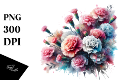 Colorful Abstract Carnation | Gnome Rainbow | Clipart Product Image 1