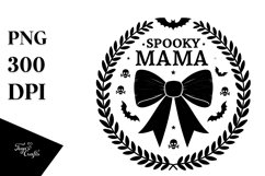 Spooky Mama Black Bow PNG Product Image 1