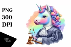 Colorful Baby Unicorn PNG Product Image 3