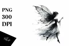 Gothic Fairy Running, Transparent PNG Product Image 1