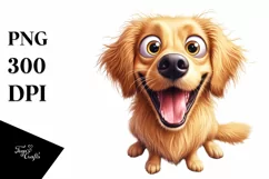 Funny Golden Retriever Sticker | Clipart Product Image 1