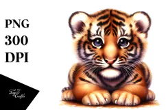 Baby Tiger, Colorful PNG Product Image 1