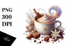 Digital Cocoa Mug Painting PNG Product Image 1