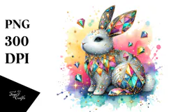 Colorful Bunny Made of Diamonds Title Product Image 1