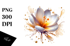 Glossy Crocus Abstract PNG Product Image 1