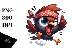 Jumping Bird Bandana, Transparent PNG Product Image 1