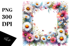 Abstract Vibrant Daisy Watercolor Product Image 1