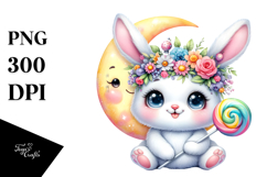 Baby Rabbit Lollipop PNG Product Image 1