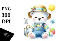 Colorful Baby Polar Bear Clipart Product Image 1