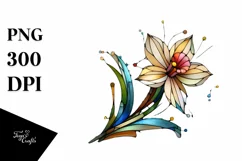 Abstract Wooden Daffodil, Transparent PNG Product Image 1