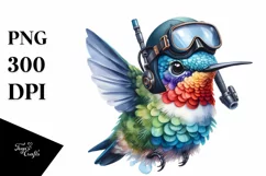Colorful Baby Hummingbird Clipart Product Image 3