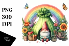 Colorful Gnome House | Vegetable Rainbow | Clipart Product Image 1