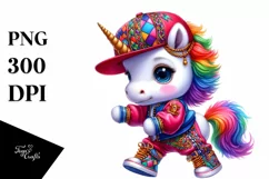 Colorful Baby Unicorn PNG Product Image 3