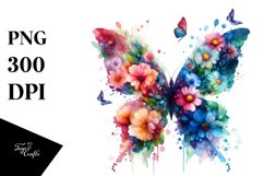 Vibrant Flowers Butterfly Abstract Product Image 3