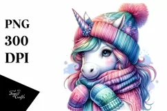 Colorful Baby Unicorn PNG Product Image 3