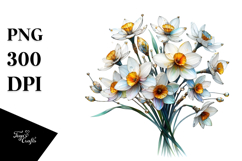Narcissus, White PNG Product Image 1