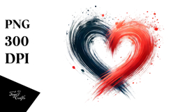 Paintbrush Style Heart, White Background Product Image 1