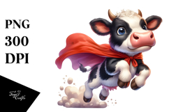 Superhero Baby Calf Jumping, Transparent PNG Product Image 1