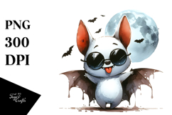 Funny BAT Image, White PNG Product Image 1