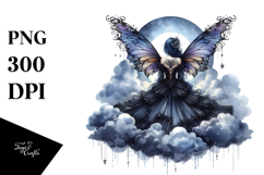 Gothic Fairy on Cloud PNG Product Image 1