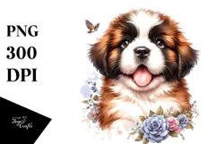 Baby Saint Bernard PNG Product Image 1