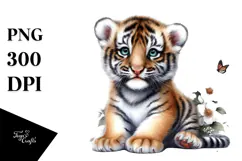 Happy Baby Tiger PNG Product Image 1