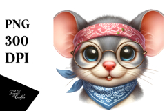 Funny Baby Mouse Portrait PNG Product Image 1
