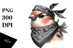 Bandana Bird, Balanced PNG Product Image 1