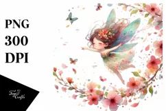 Cute Fairy Tumbling with Petals in the Wind Product Image 3