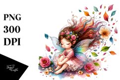 Cute Fairy Tumbling with Petals in the Wind Product Image 3
