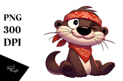 Goofy Cartoon Otter, Trending Art Product Image 1