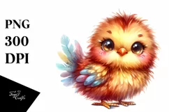 Colorful Plush Chicken Clipart PNG Product Image 1