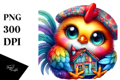 cute Rooster Tiny Hose PNG Product Image 1