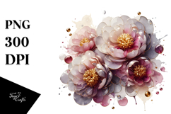 Abstract Peonies PNG Product Image 1