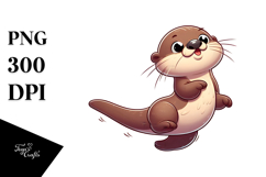 Silly Otter with Bandana PNG Product Image 1