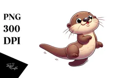 Silly Otter with Bandana PNG Product Image 1