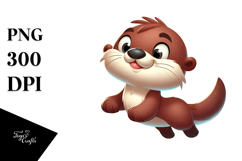 Silly Otter with Bandana PNG Product Image 1
