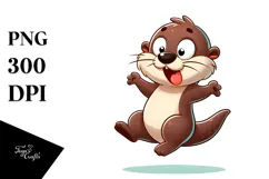 Silly Otter with Bandana PNG Product Image 1
