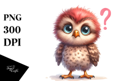 Funny Baby Owl Standing 2 Legs | Sublimation Product Image 1