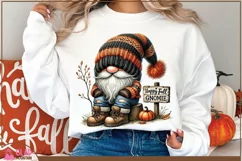 Happy Fall Gnomie png, Autumn pumpkin gnome sublimation png Product Image 4