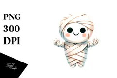 Funny Simple Mummy Watercolor PNG Product Image 1