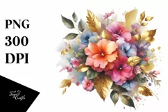 Vibrant Bouquet with Impatiens | Sublimation | Clipart Product Image 3