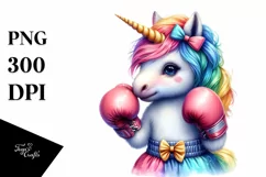 Colorful Baby Unicorn PNG Product Image 3