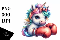 Colorful Baby Unicorn PNG Product Image 3