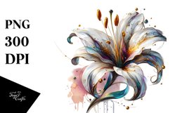 Abstract Glossy Lily Art, Transparent PNG Product Image 3