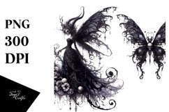Detailed Gothic Fairy | Sublimation | Clipart Product Image 1
